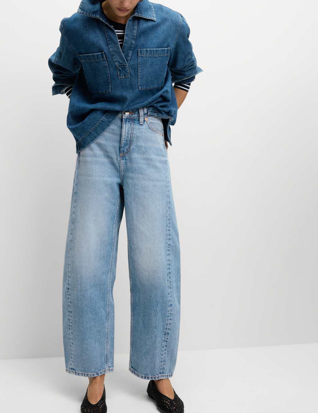 Mid Rise Barrel Jeans 7 of 7