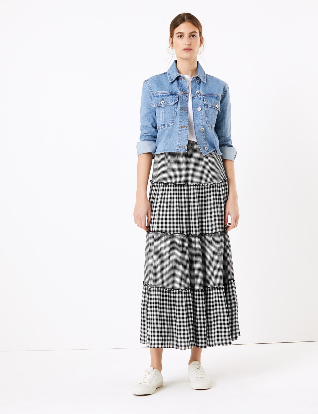 Gingham skater skirt 2025
