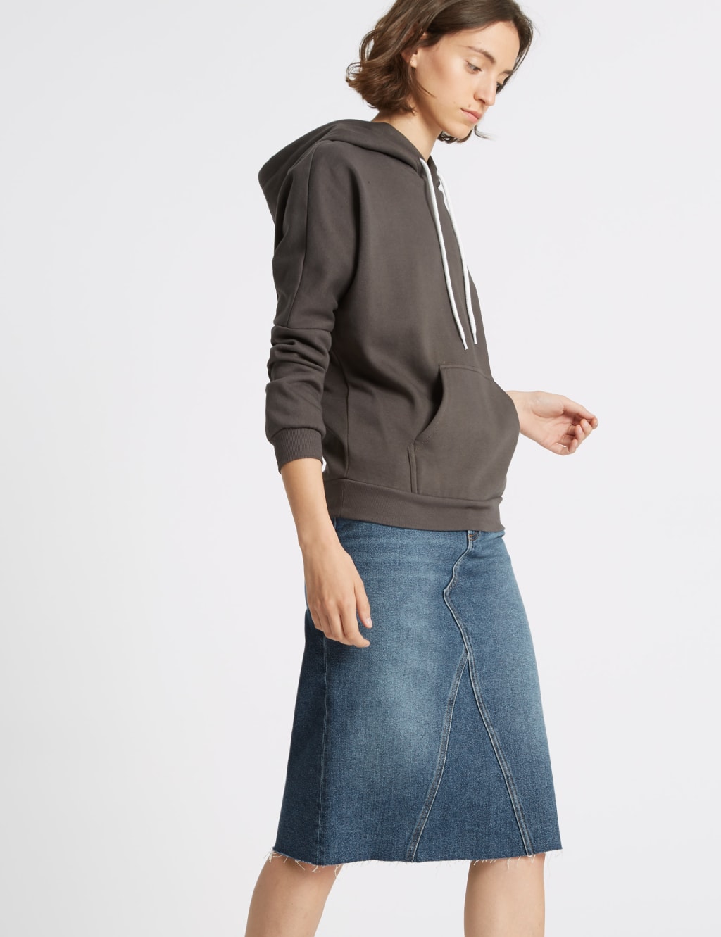 Denim Midi Skirt 3 of 5