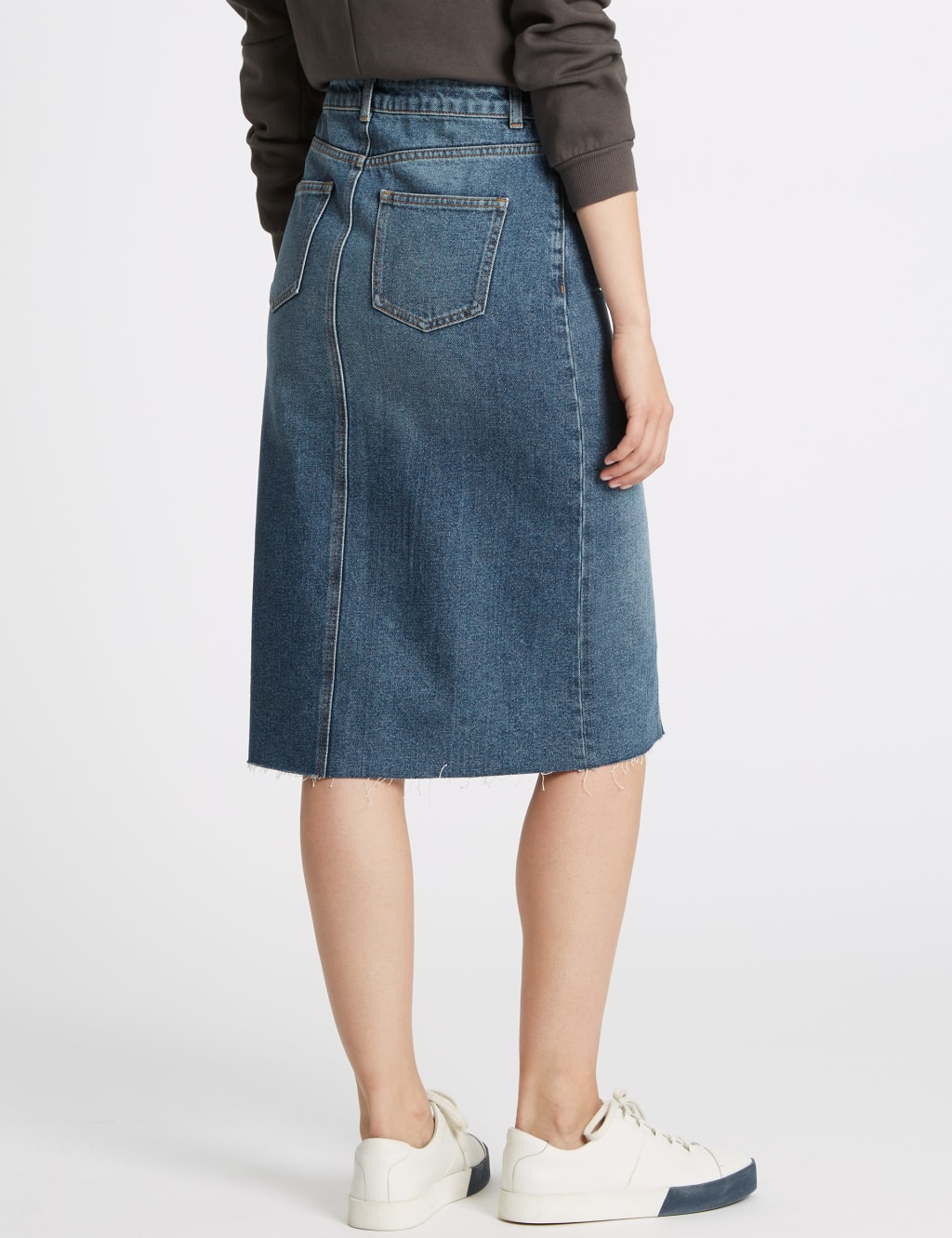 Denim Midi Skirt 4 of 5
