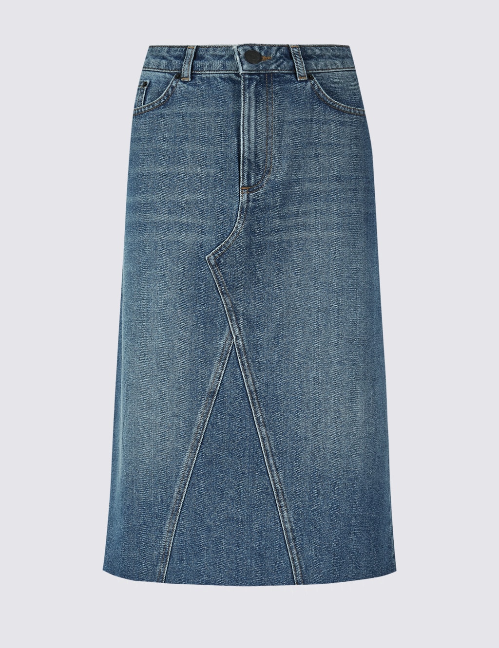 Denim Midi Skirt 2 of 5