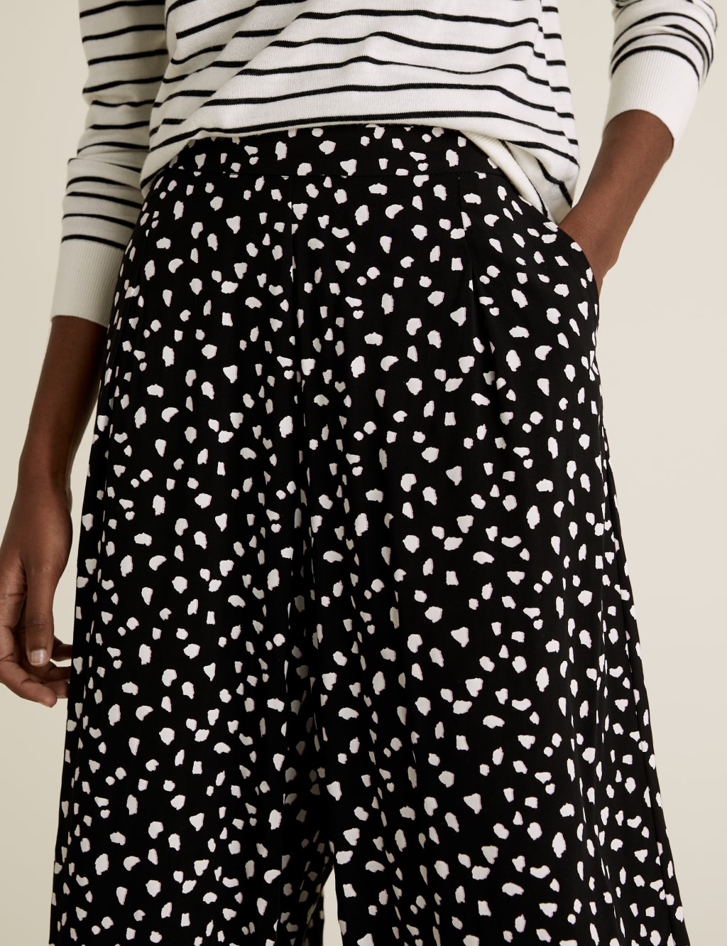 Animal Print Wide Leg Culottes 3 of 6