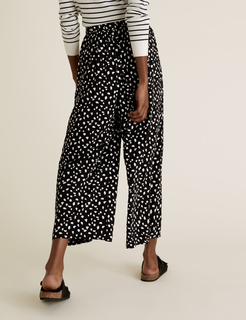 Animal Print Wide Leg Culottes 4 of 6