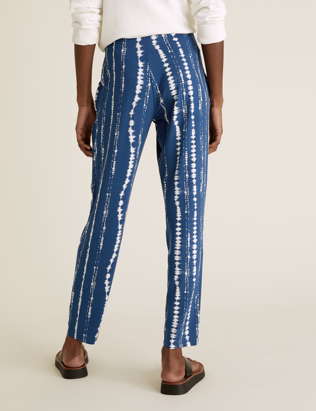 Jersey Tie Dye Tapered Ankle Grazer Trousers 5 of 6