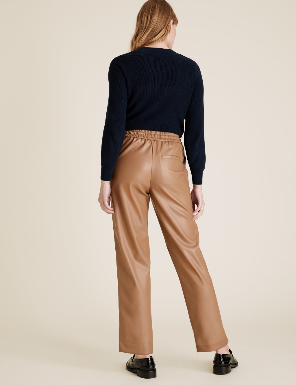 Faux Leather Straight Leg Joggers 4 of 6