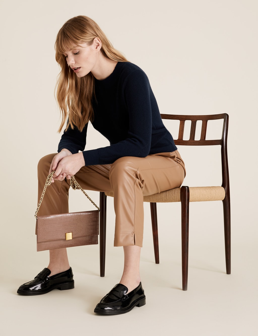 Faux Leather Straight Leg Joggers 5 of 6