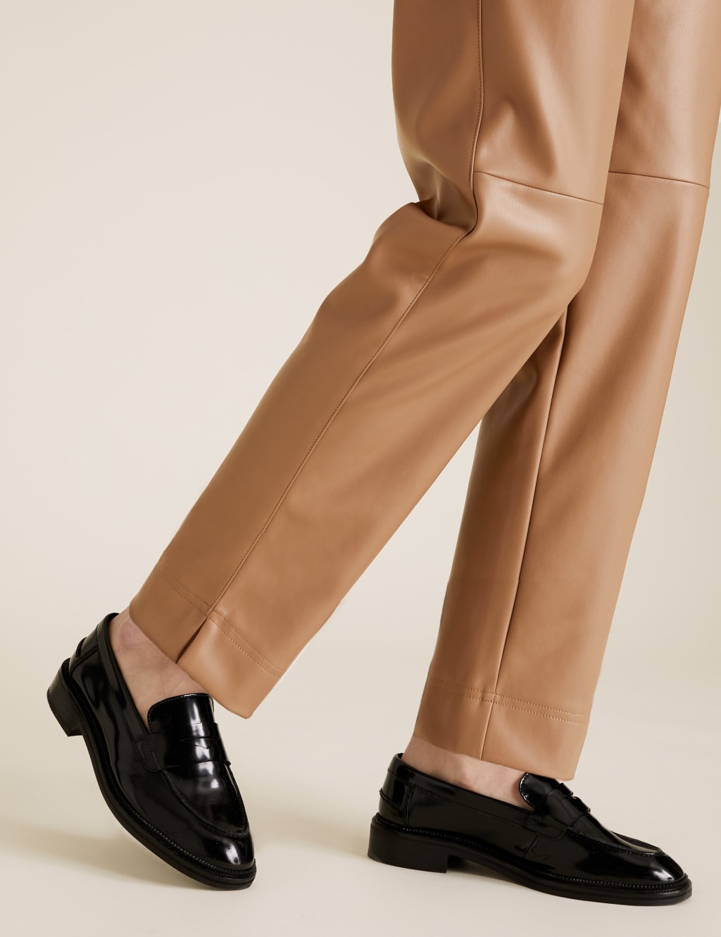 Faux Leather Straight Leg Joggers 6 of 6