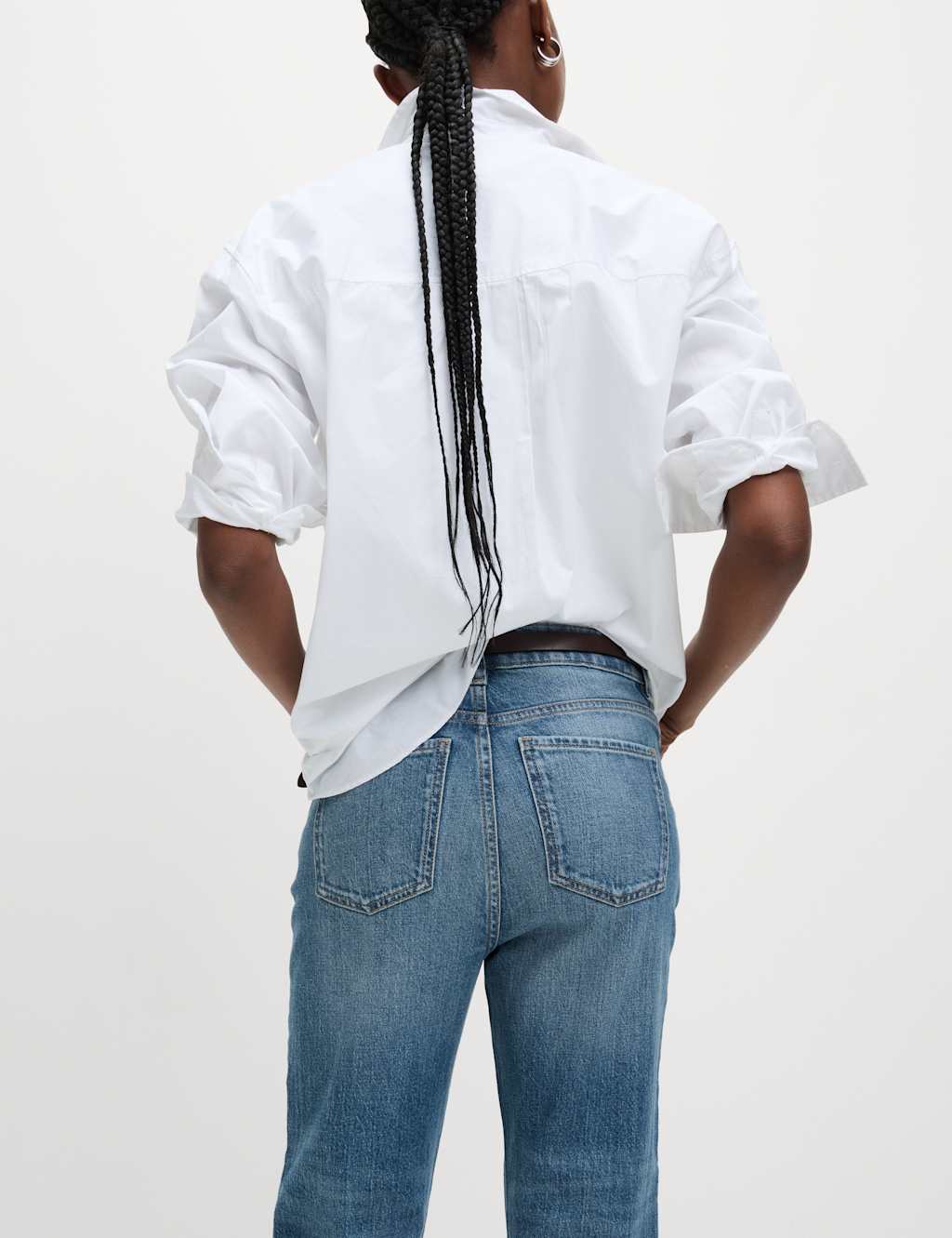 High Waisted Cropped Slim Fit Jeans 3 of 6