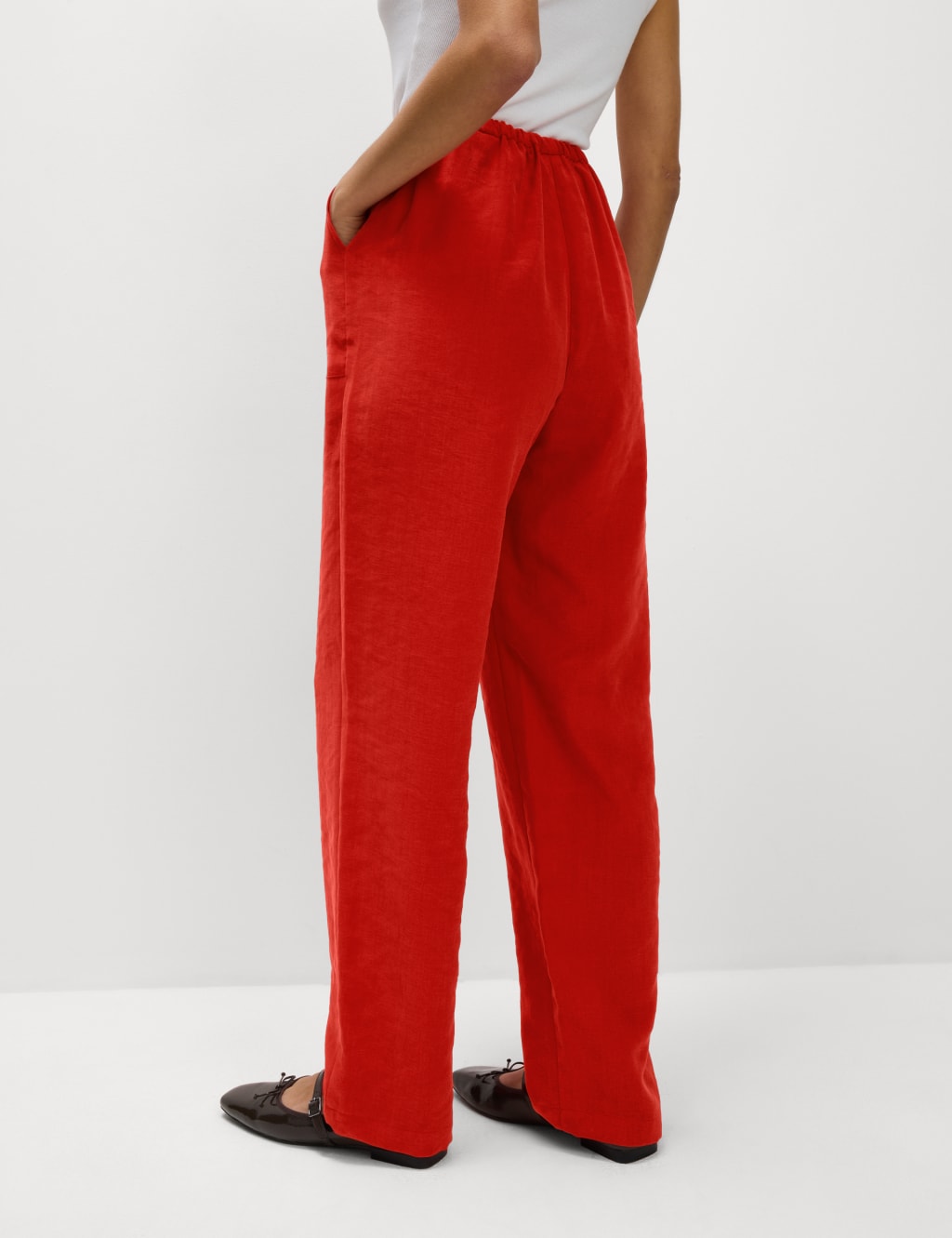 Lyocell Rich Straight Leg Trousers 3 of 4