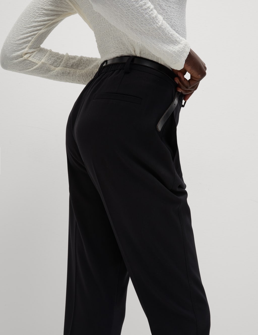 Slim Fit Ankle Grazer Trousers with Stretch 4 of 5