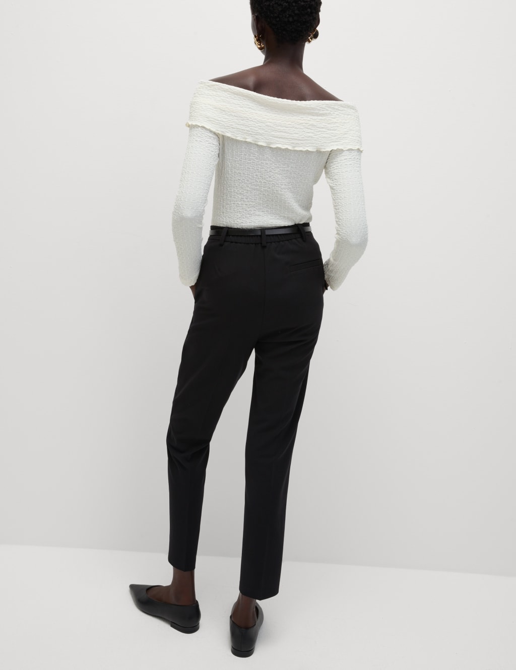 Slim Fit Ankle Grazer Trousers with Stretch 5 of 5