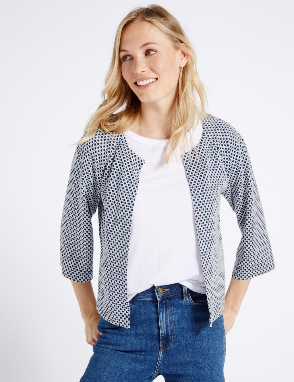 Spotted Collarless Jacket 1 of 4