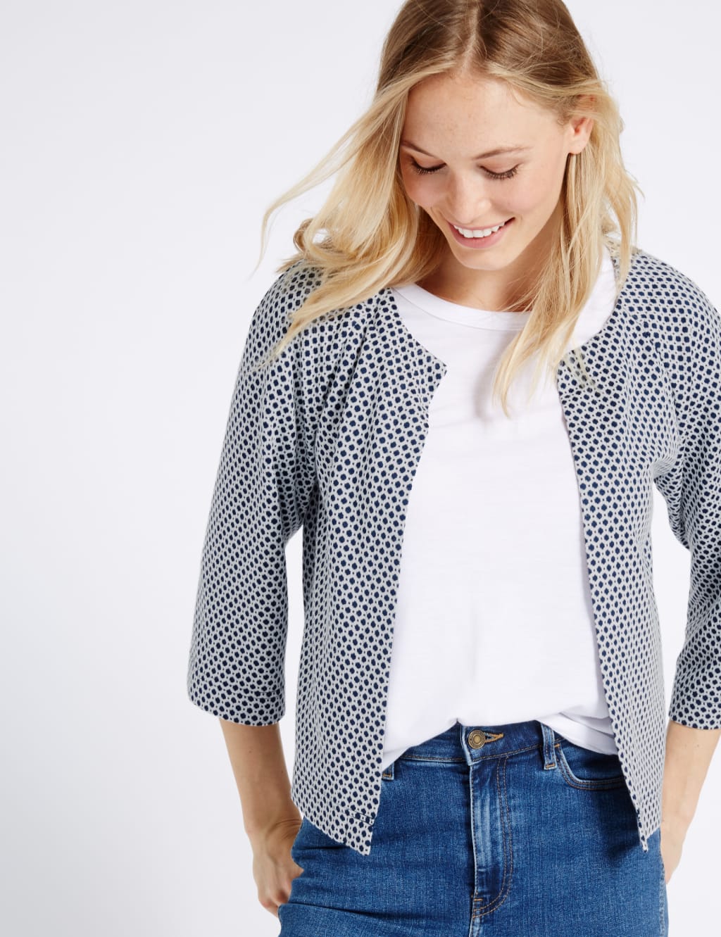 Spotted Collarless Jacket 3 of 4