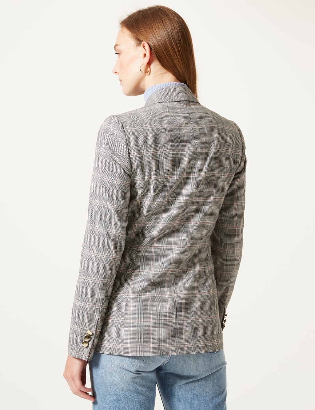 Checked Double Breasted Blazer 3 of 6