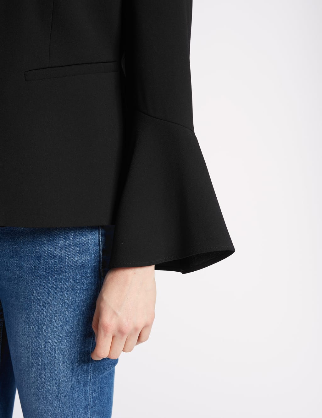 Frill Sleeve Blazer M S Collection M S