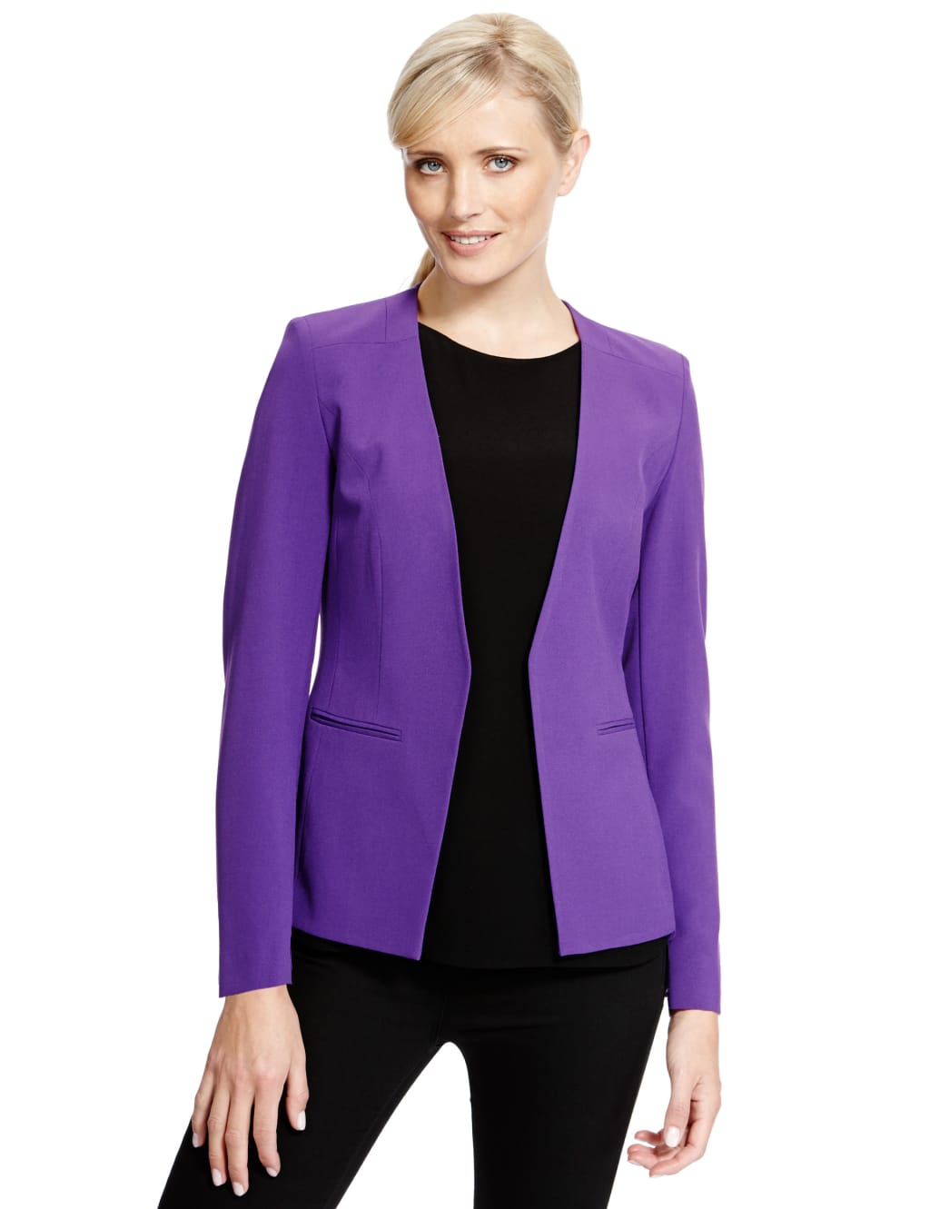 Collarless Jacket 1 of 3