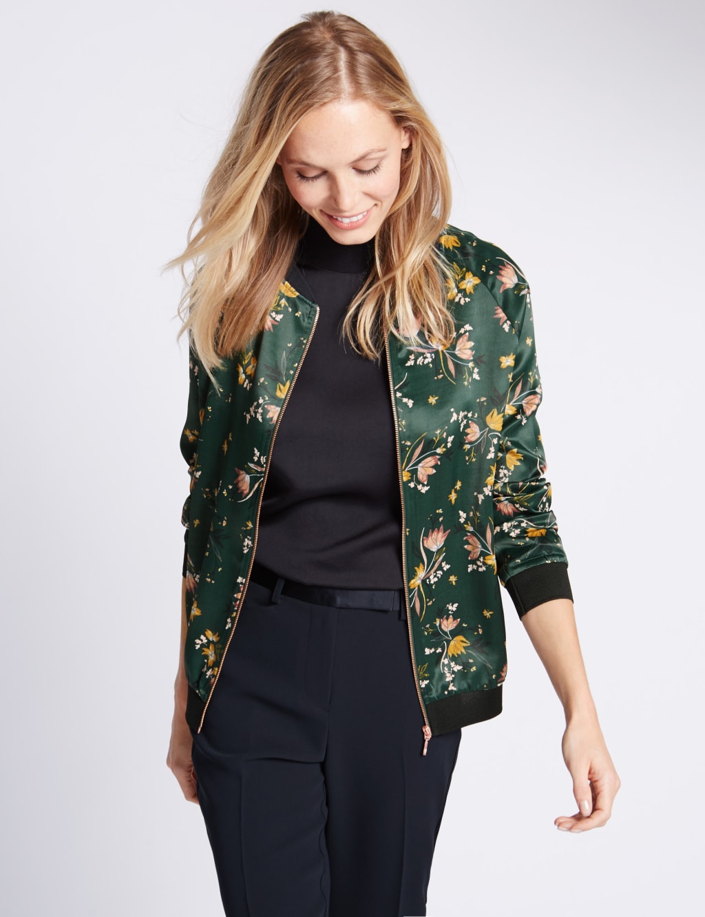 Floral bomber jacket womens canada top