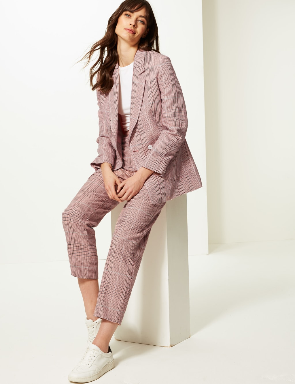 Checked Double Breasted Blazer 3 of 4