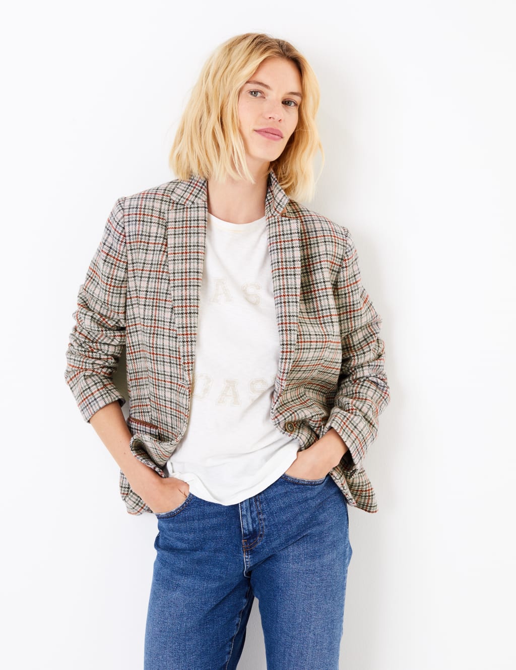 Checked Slim Fit Blazer M S Collection M S