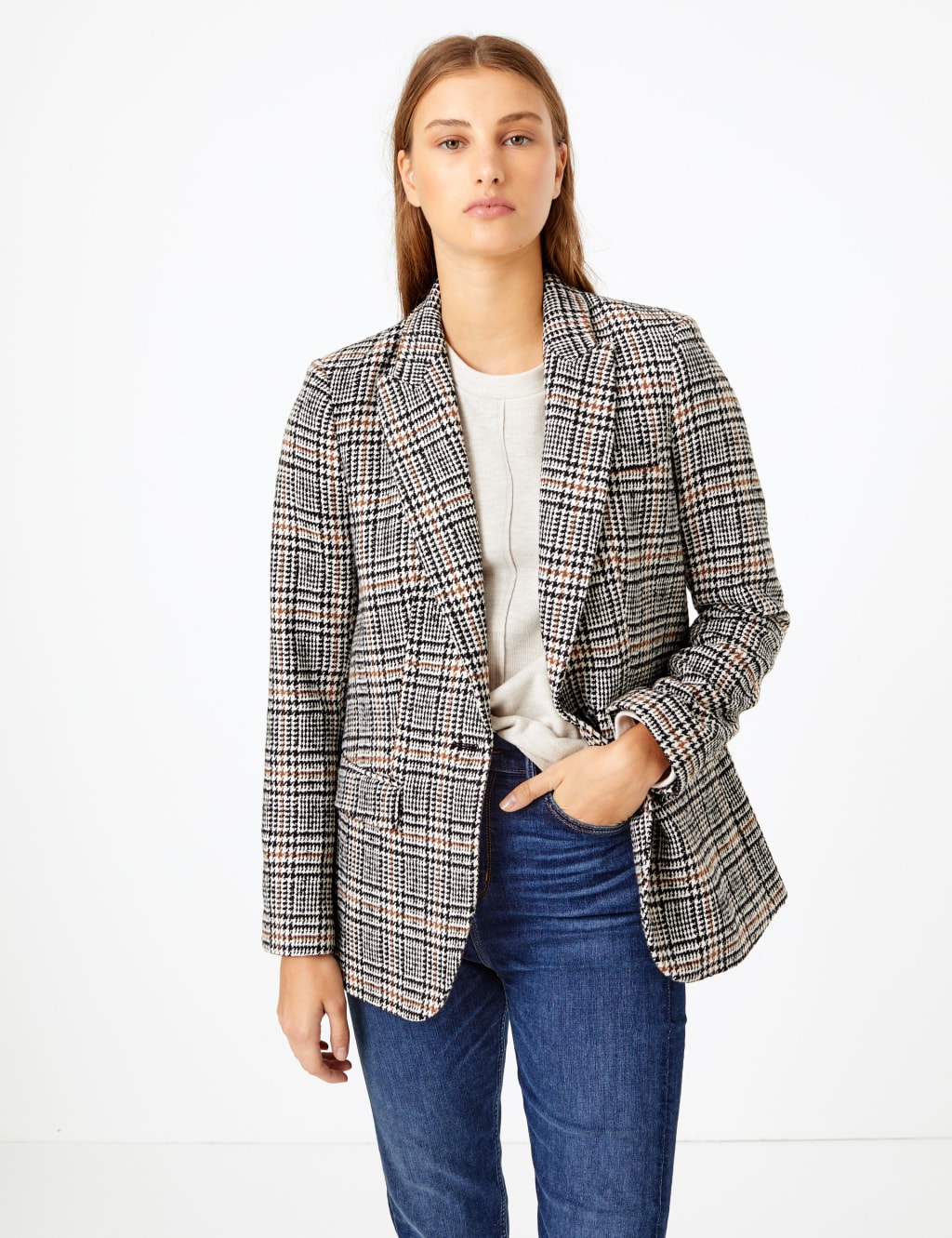 Checked Single Breasted Blazer 3 of 4