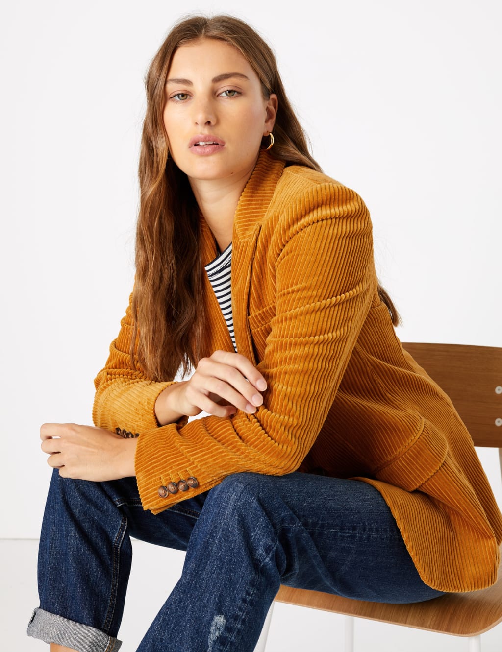 Pure Cotton Corduroy Blazer 1 of 4