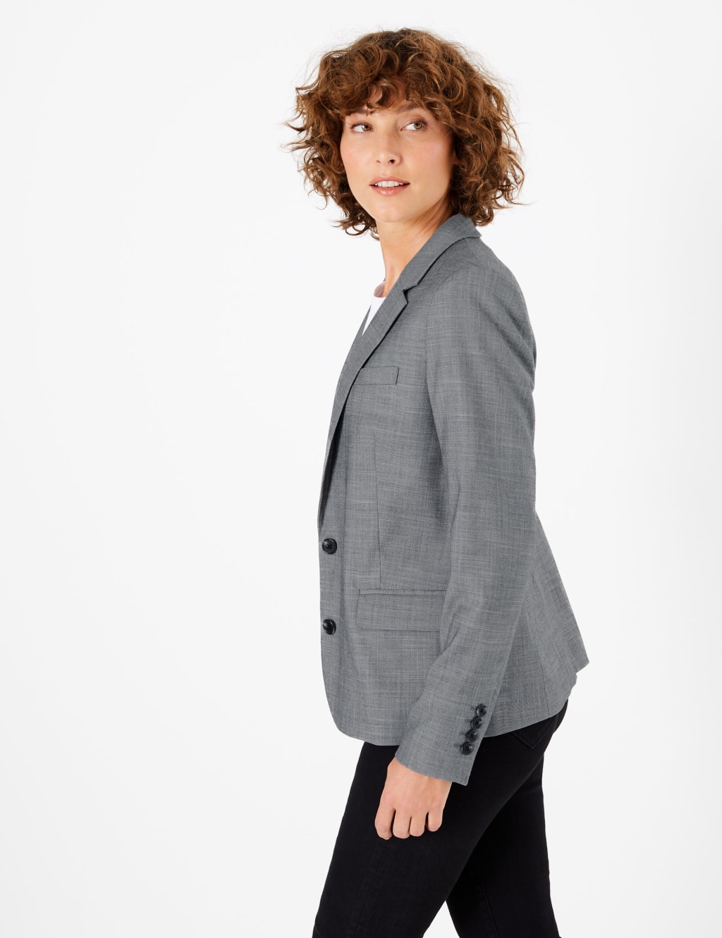 Textured Single Breasted Blazer 4 of 6