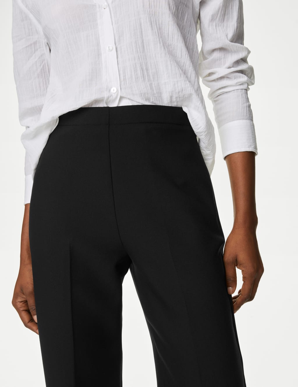 Woven Pintuck Straight Leg Trousers 4 of 5