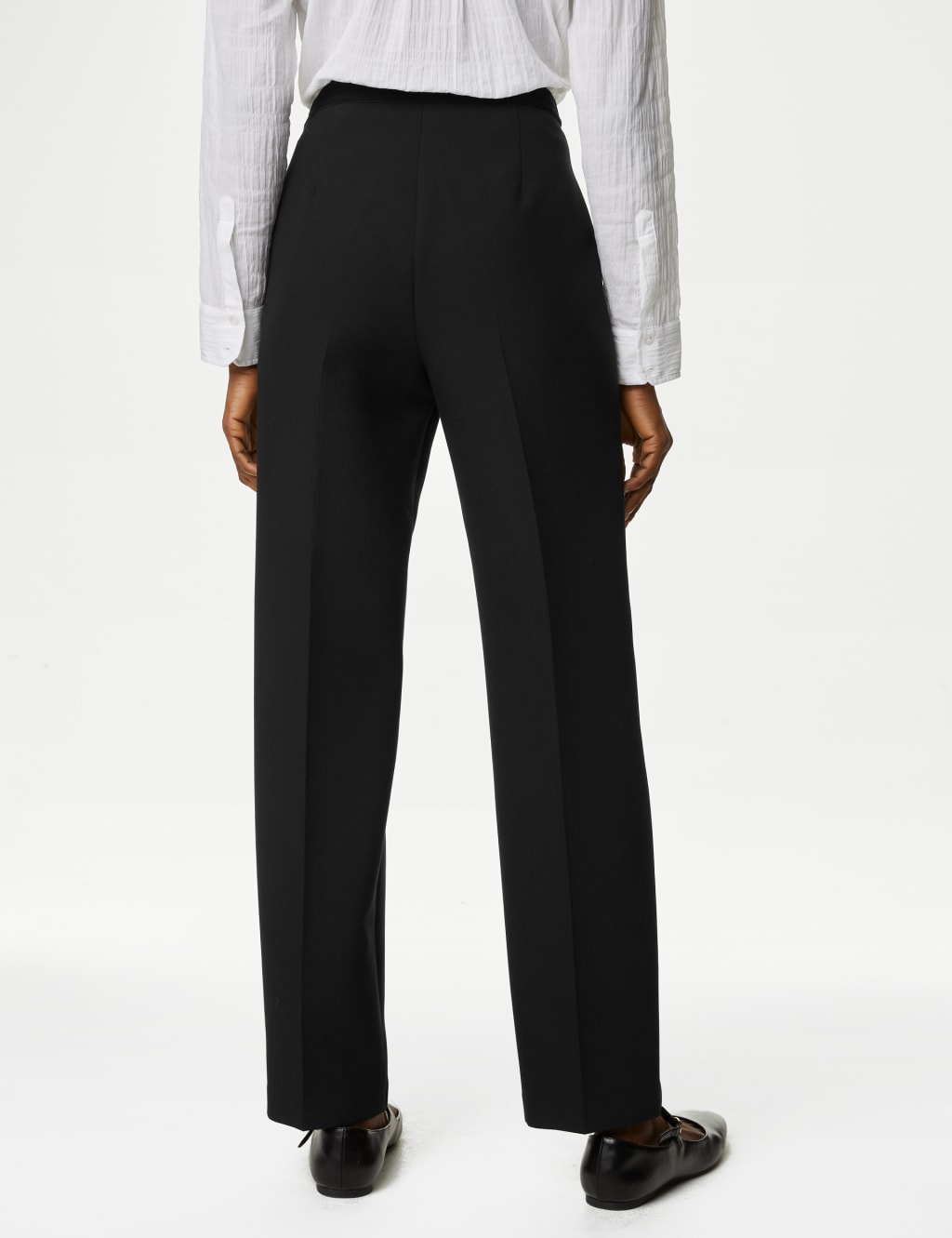 Woven Pintuck Straight Leg Trousers 5 of 5