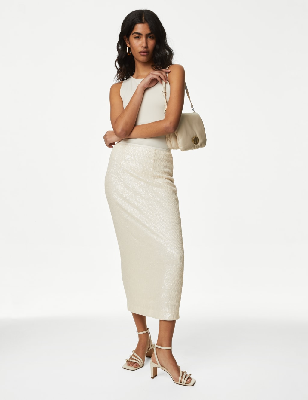 White pencil skirt marks and spencer hot sale