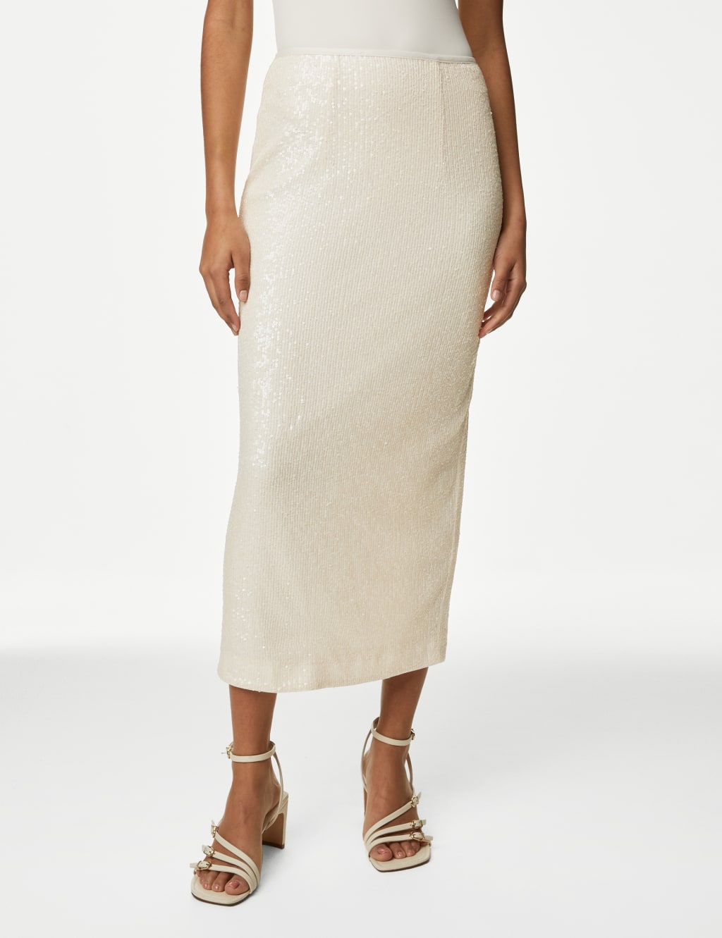 Sequin Midaxi Column Skirt M S Collection M S