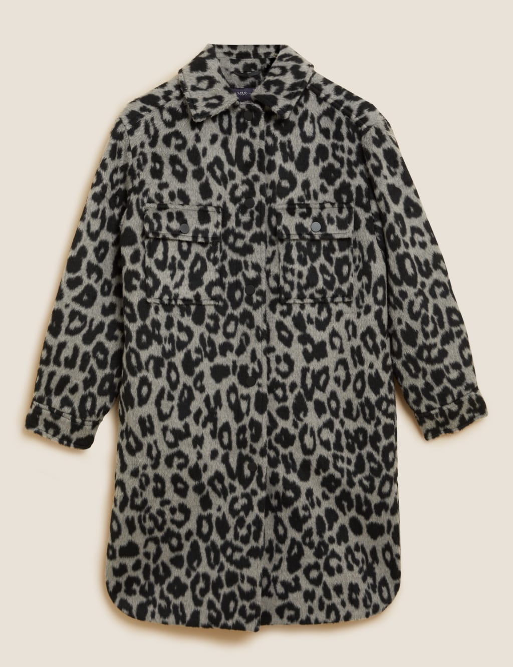 M and s leopard print coat online