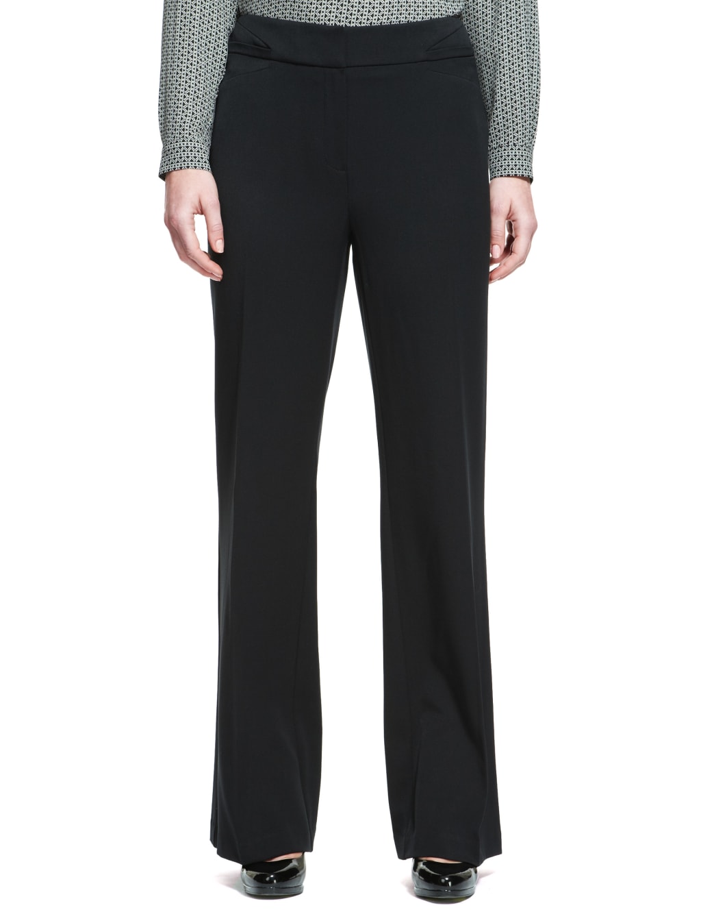 Angled Seam Bootleg Trousers 1 of 8
