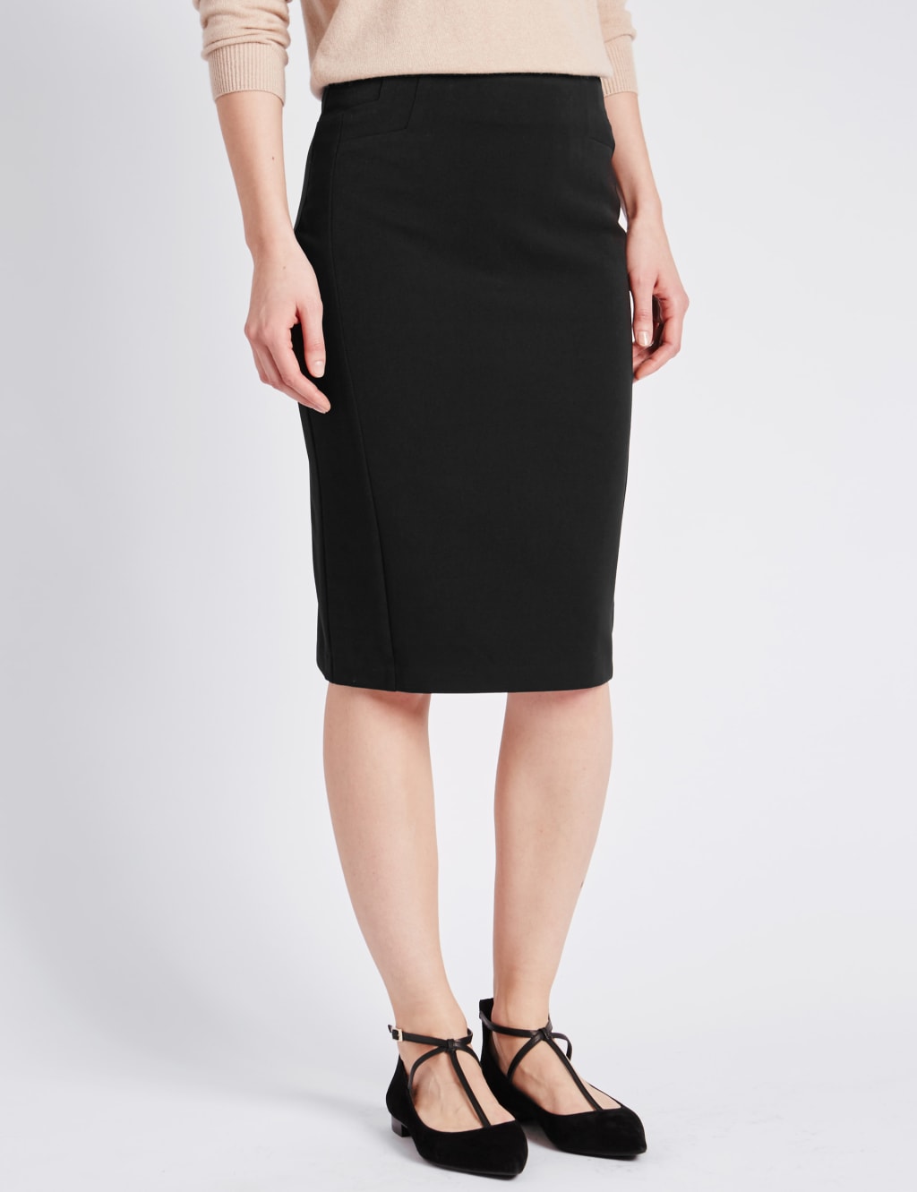 Back Zip Seam Pencil Skirt 1 of 3