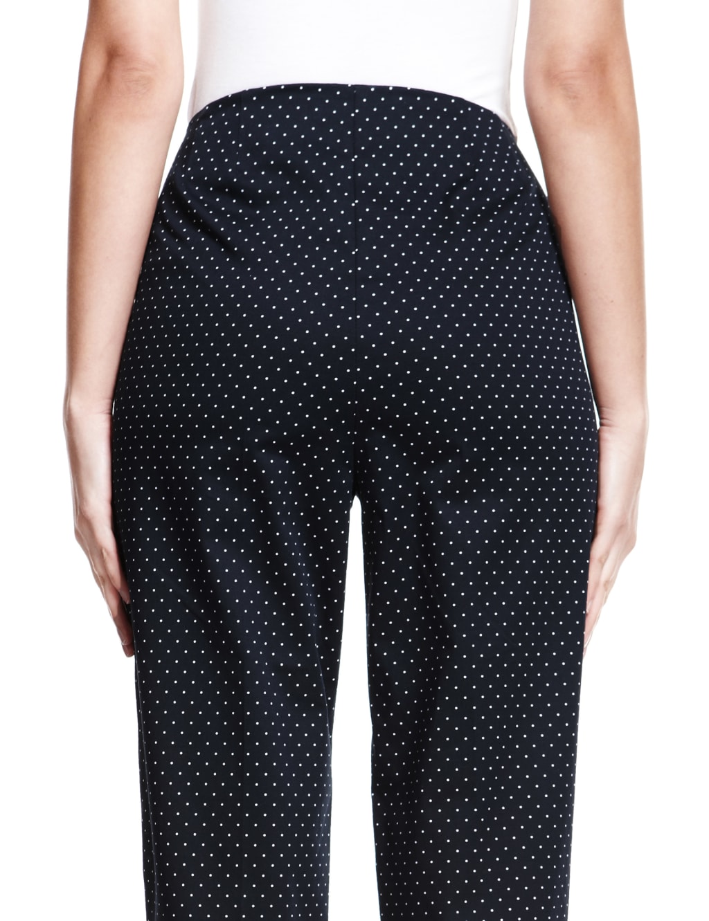 Cotton Rich Spotted Chelsea Cropped Trousers M S Collection M S