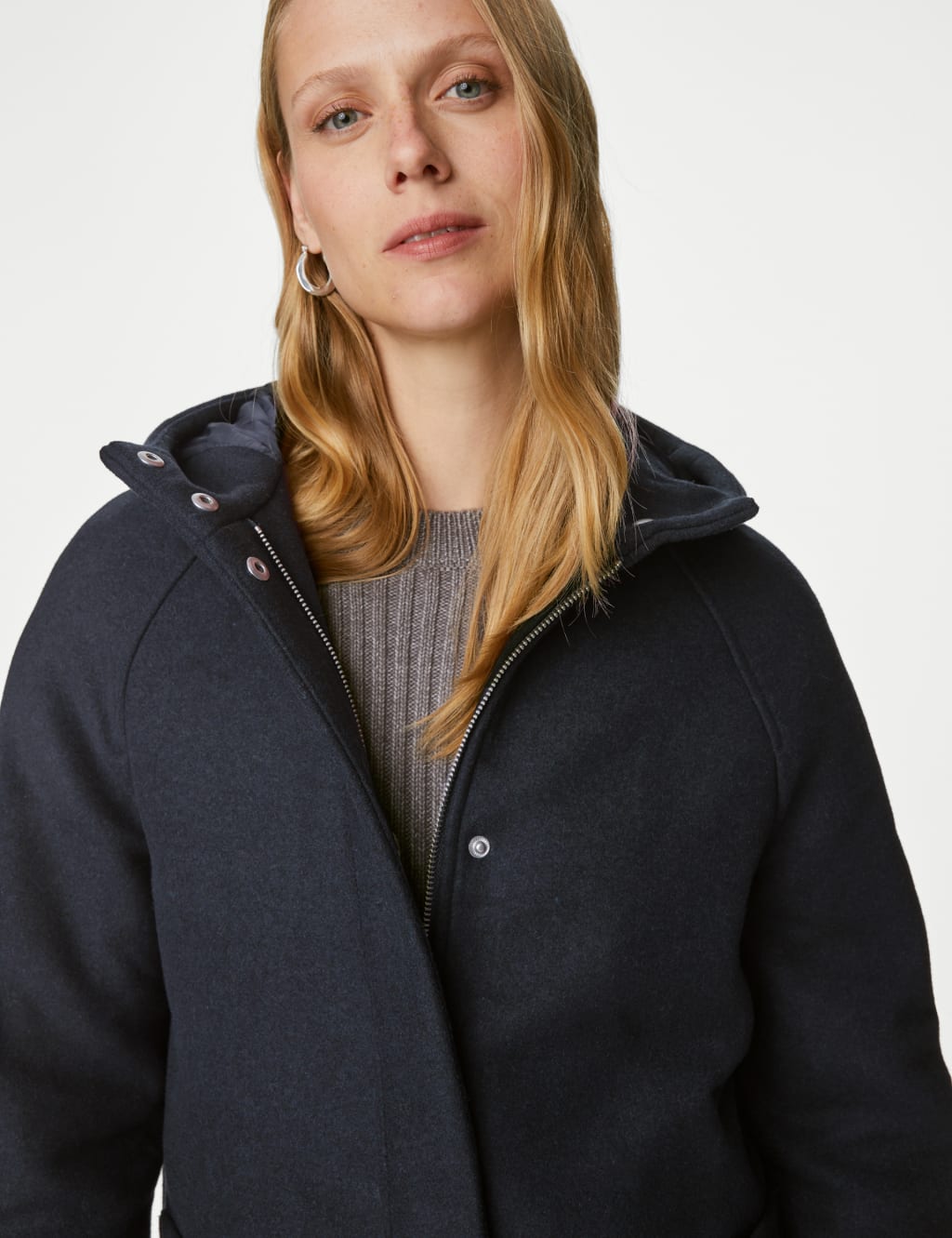 Women's wool duffle coat with hood new arrivals