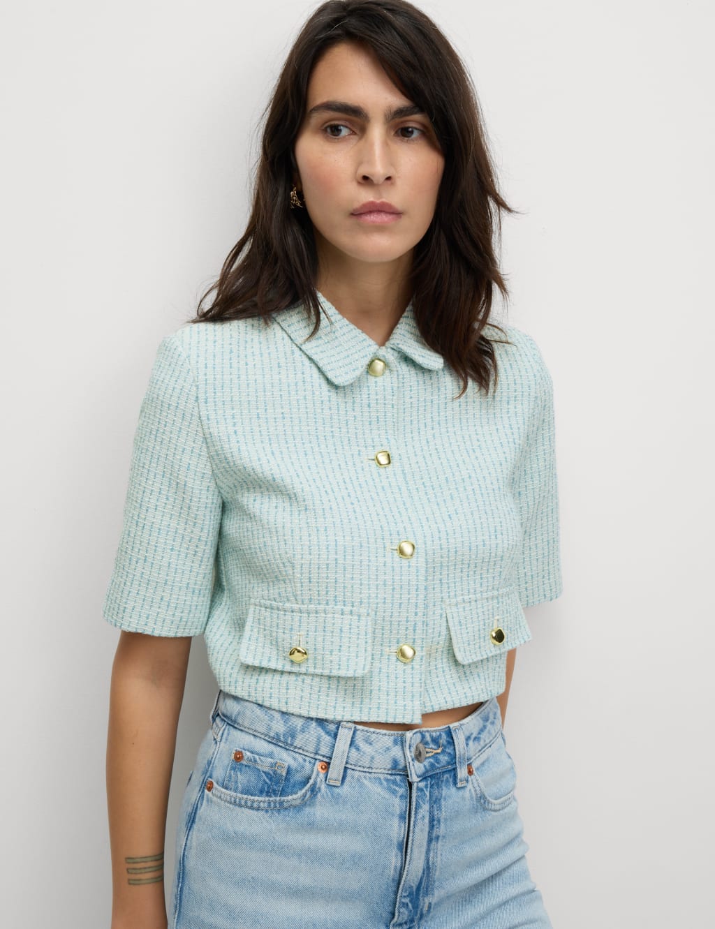 Cotton Rich Striped Short Jacket 4 of 7
