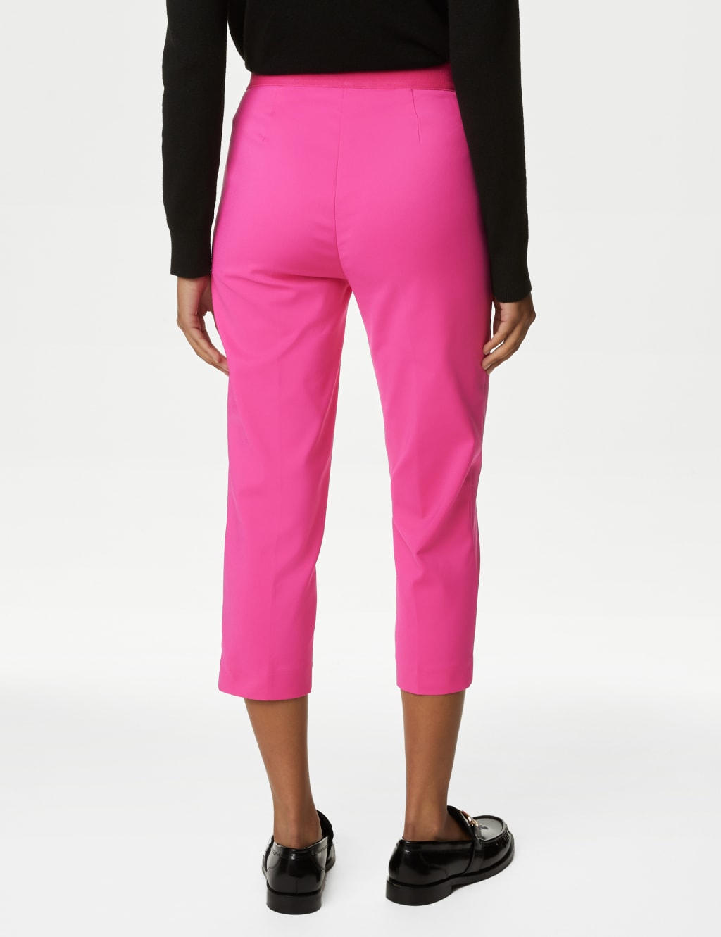 Cotton Blend Slim Fit Cropped Trousers 5 of 5