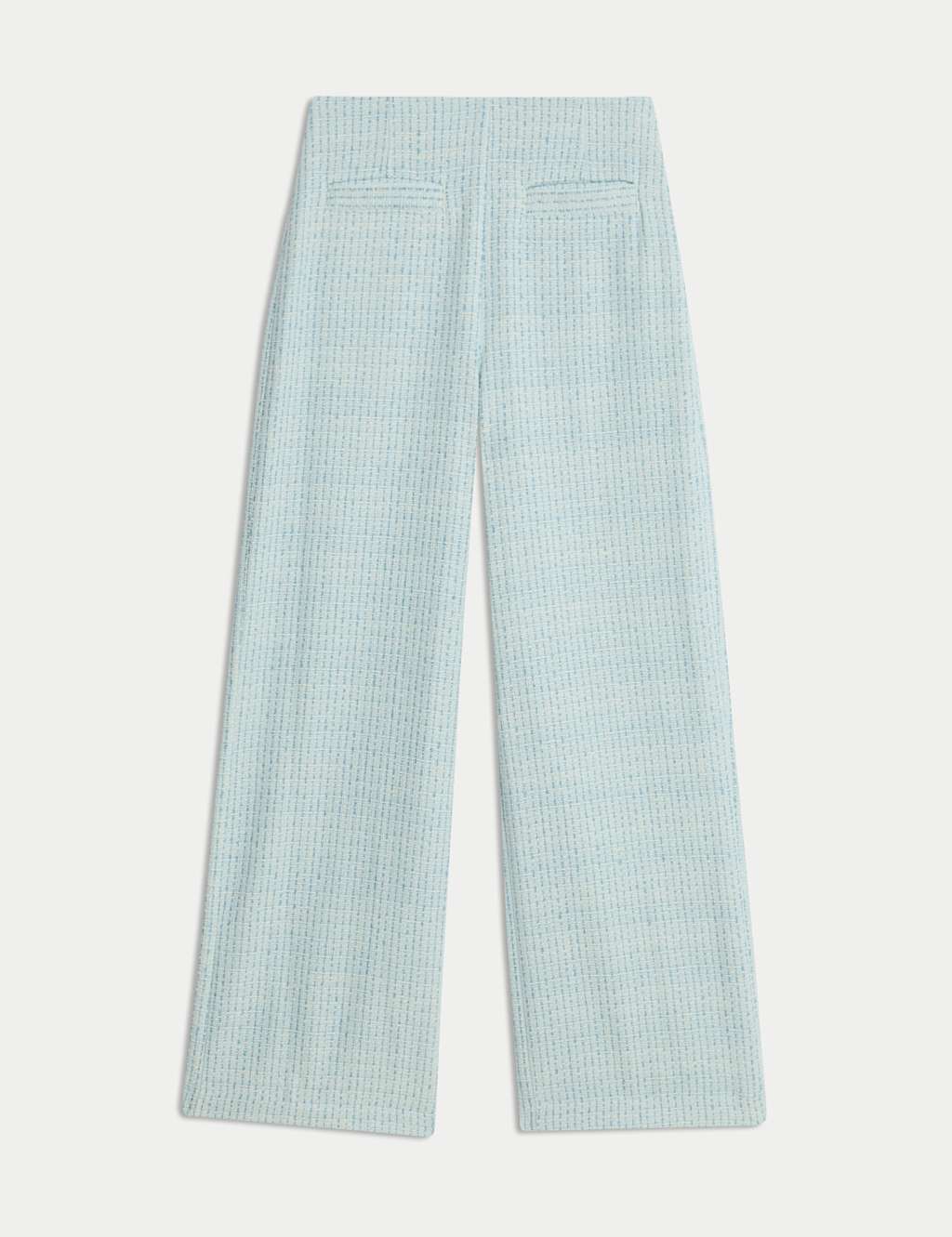 Boucle Tweed Textured Wide Leg Trousers 2 of 7