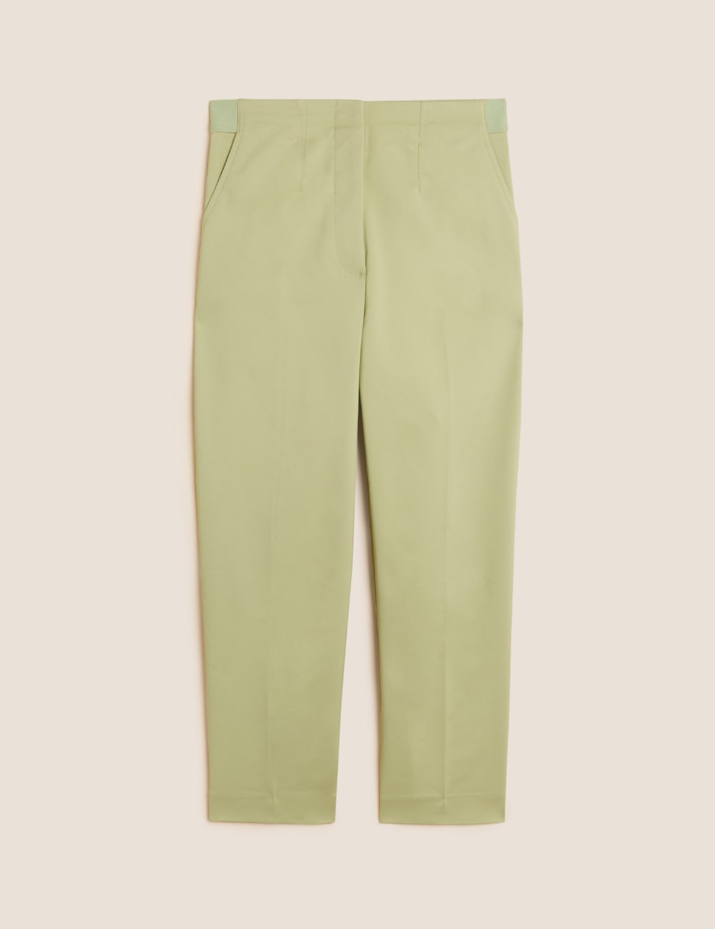 Marks and spencer slim cropped trousers discount