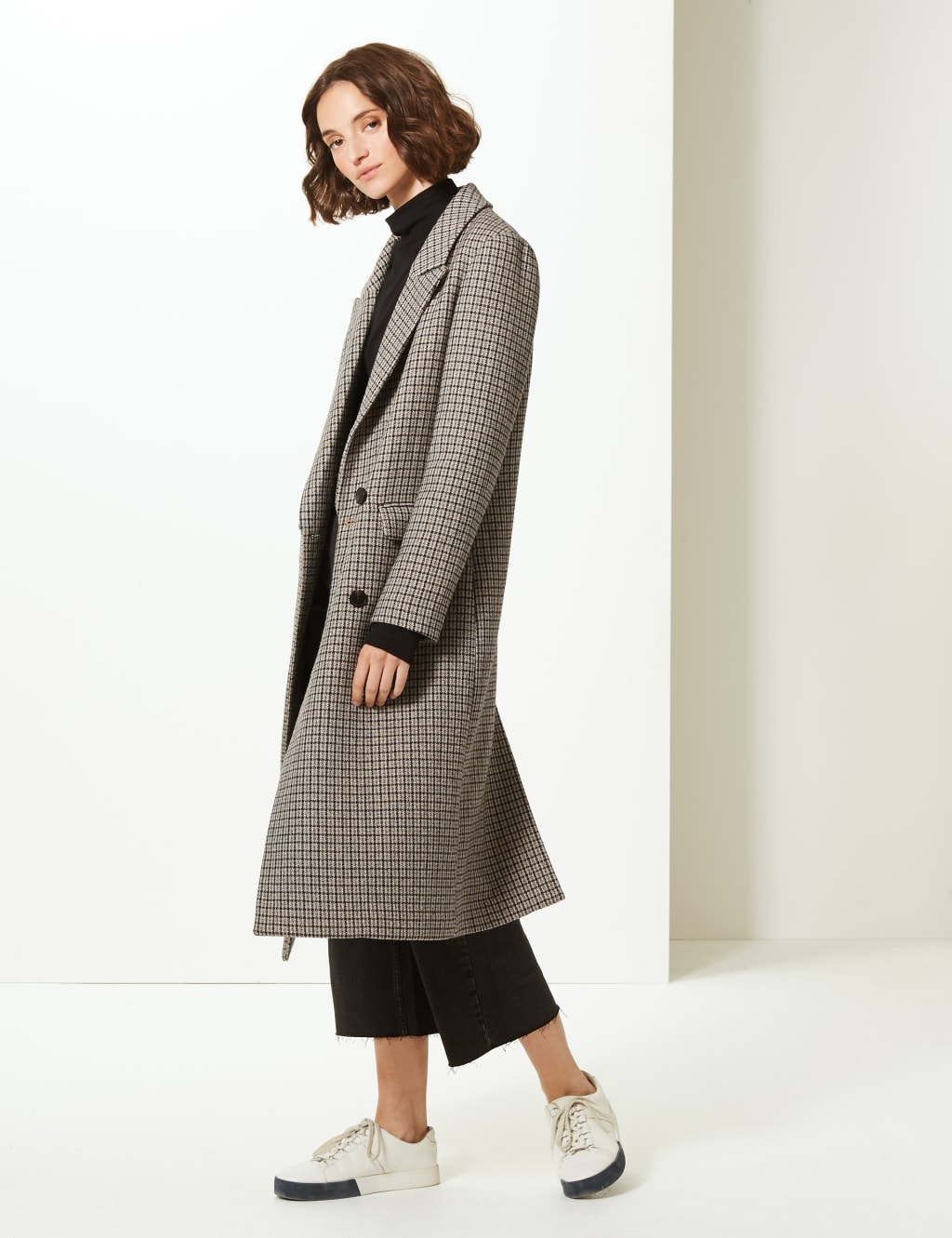 Checked Longline Coat Limited Edition M S
