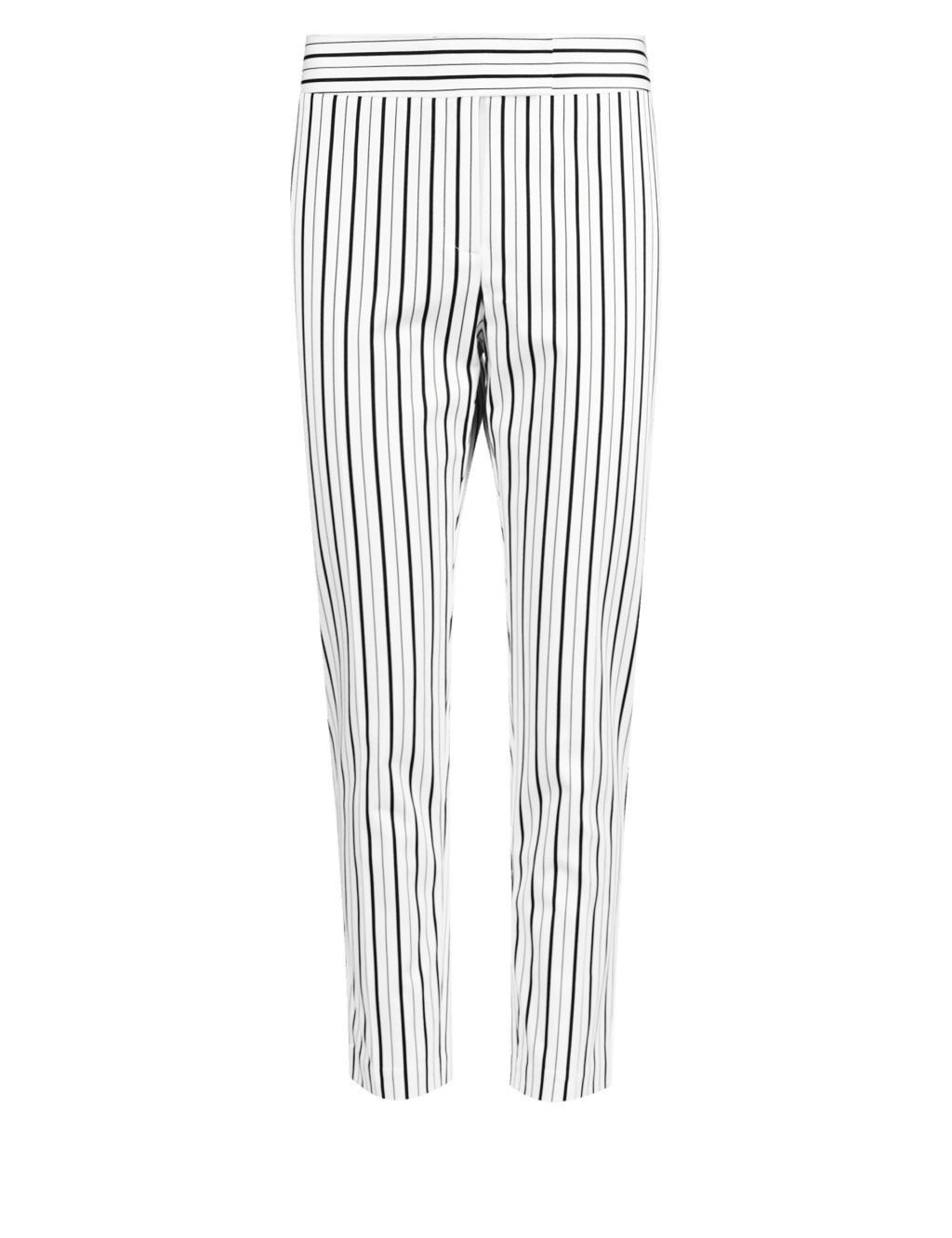 Cotton Rich Striped 7/8 Cropped Trousers 2 of 4