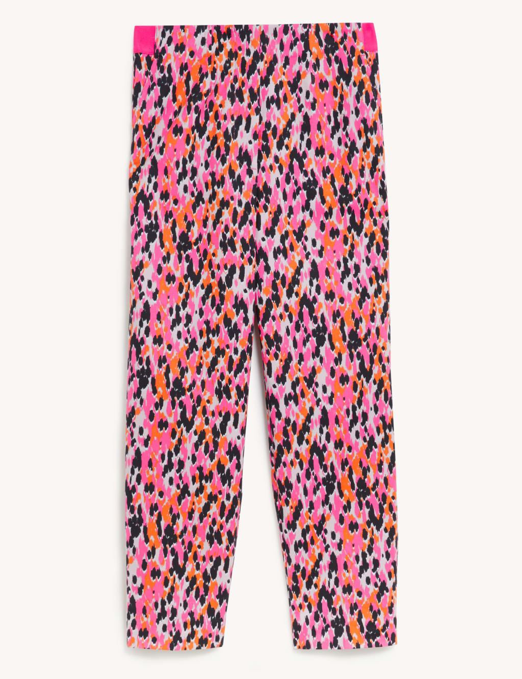 Cotton Rich Animal Print Slim Fit Trousers 1 of 1