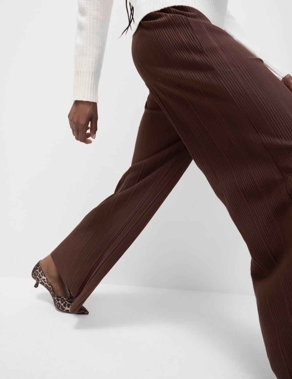 M and s wide leg trousers clearance