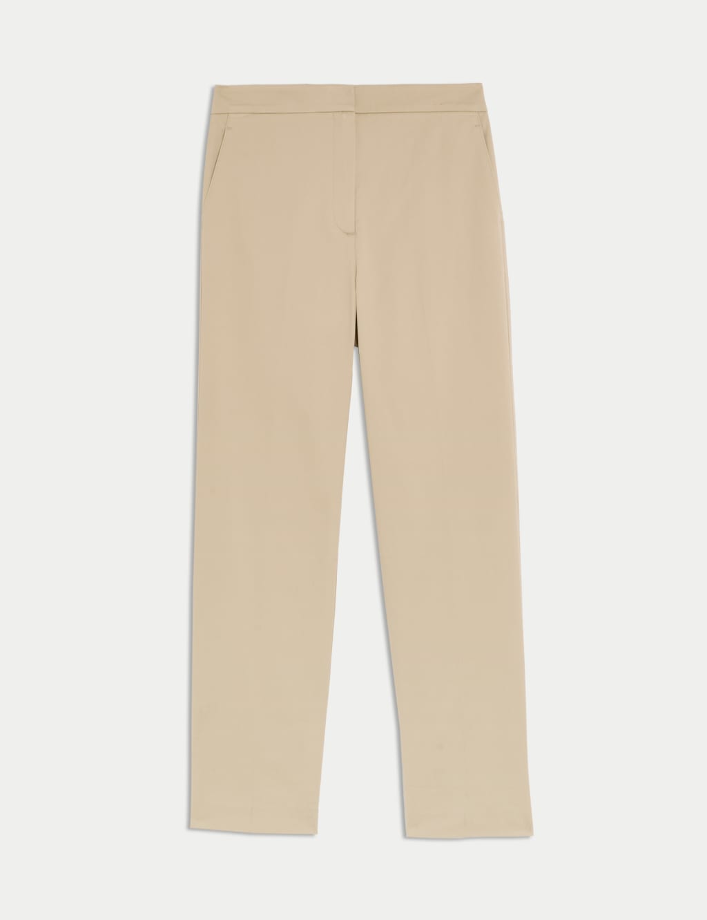 Cotton Rich Straight Leg Ankle Grazer Trousers 2 of 6
