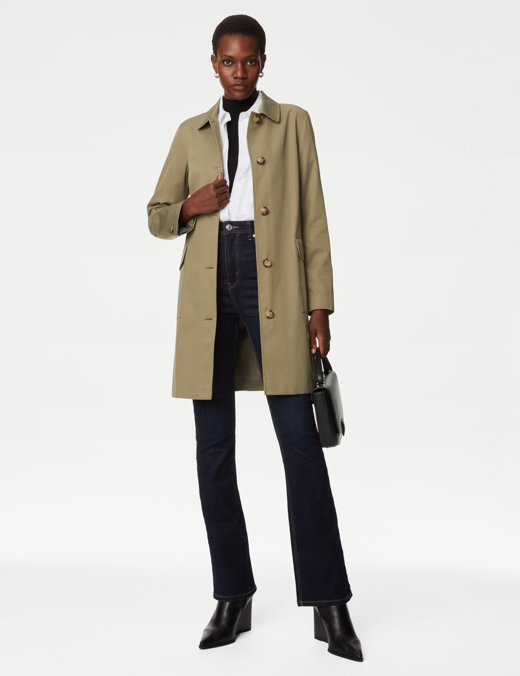 Mens single breasted trench coat sale