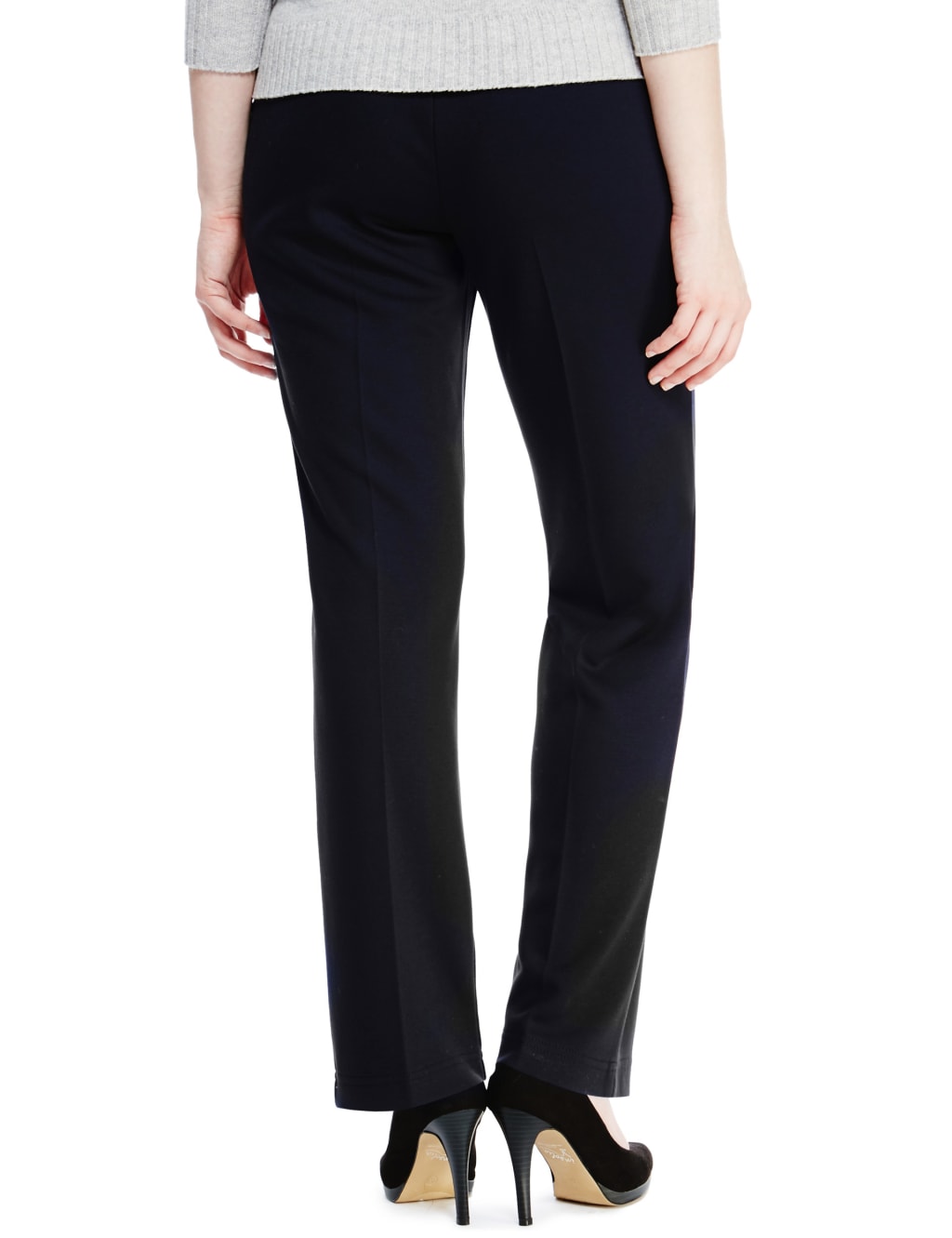 PETITE Pull On Slim Leg Trousers M S Collection M S