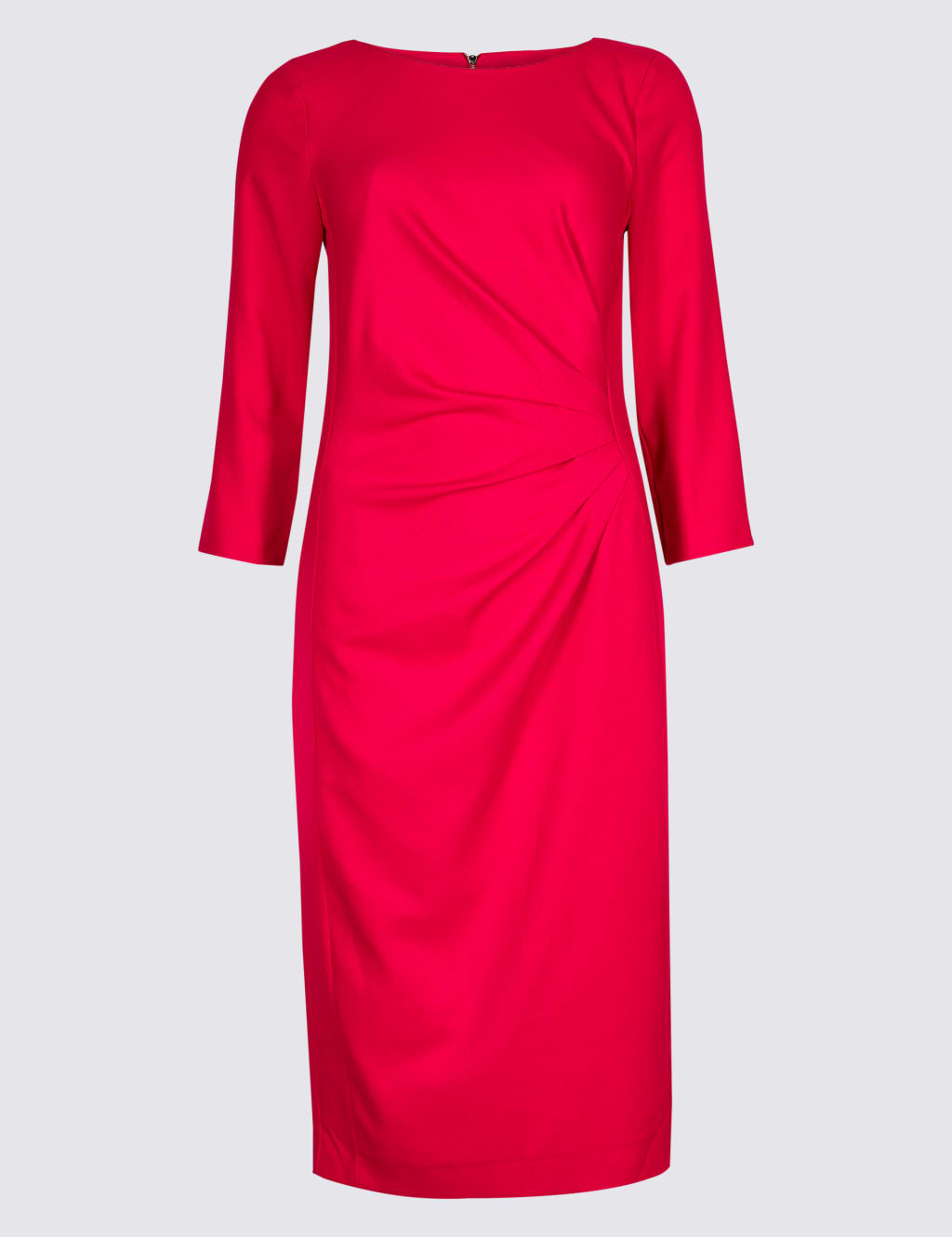 Twisted Front 3/4 Sleeve Bodycon Midi Dress 2 of 5