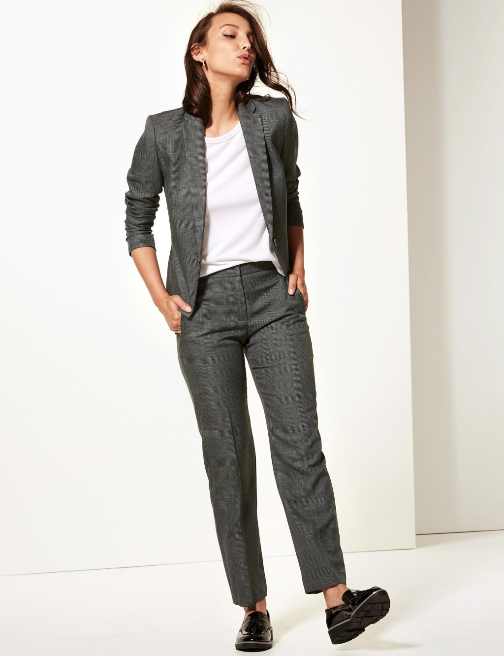 M&s checked blazer new arrivals