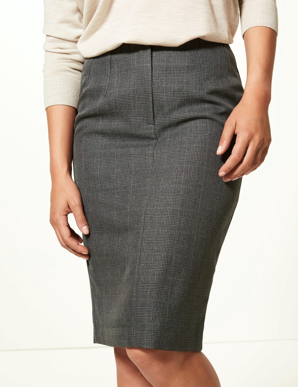 Grey pencil skirt marks and spencer shop