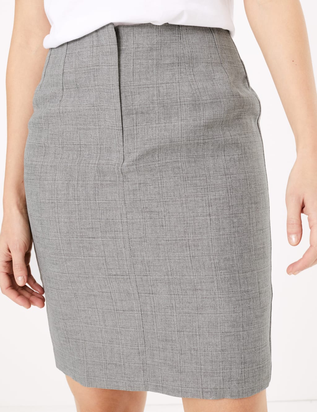 Checked Mini Pencil Skirt 3 of 4
